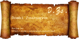 Dombi Zsuzsanna névjegykártya